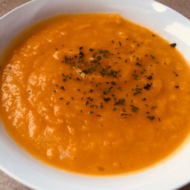 Crema de calabaza y batata